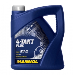 Полусинтетическое масло для четырехтактных двигателей Mannol 4-Takt Plus, 4Л ― AUTOERA.LV