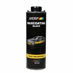 Antikorozijas/konservācijas līdzeklis slēgtām virsmām - Motip Waxcoating Black (melns kā krāsa), 1L. ― AUTOERA.LV