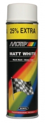 Акриловая белая матовая краска Motip, 500ml. +25% EXTRA ― AUTOERA.LV