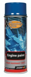 Blue engine/exhaust pipe laquer (paint) - Motip Engine Paint +150C, 400ml.  ― AUTOERA.LV