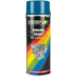 Zilā lāka(krāsa) dzinēja/izpūtēja krāsošanai - Motip Engine Paint +150C, 400ml.  ― AUTOERA.LV