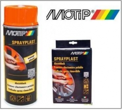 Orange rubber-type paint Motip Plasti Dip, 400ml.  ― AUTOERA.LV