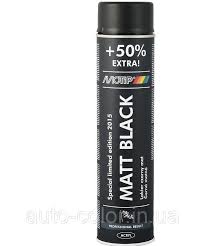 Black mat paint - MOTIP, 500ml.+50% EXTRA ― AUTOERA.LV