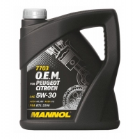Синтетическое масло Mannol O.E.M. PEUGEOT, CITROEN SAE 5W-30, 4Л