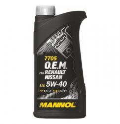 Синтетическое масло - Mannol O.E.M. NISSAN, RENAULT SAE 5W-40, 1Л ― AUTOERA.LV