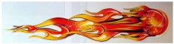 Auto tattoo "Burning ball, red/yellow", 50cm ― AUTOERA.LV