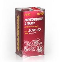 Синтетическое масло для четырёх-тактных двигателей - Mannol Motorbike 4-TAKT 10W40, 1Л 