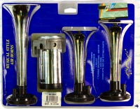 Skāņas signālu komplekts (hroms) - ALPEX, 12V