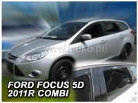 Front and rear wind deflector set Ford Focus (2011-2018)
