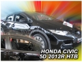 Front wind deflector set Honda Civic (2012-)