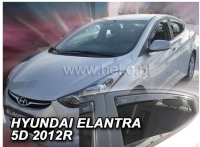 Front and rear wind deflector set Hyundai Elantra (2010-2018)