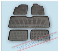 Rubber floor mat set Ford Galaxy (1995-2006)/Seat Alhambra (1995-2010)/VW Sharan (1996-2010) with edges