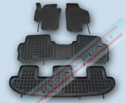 Rubber floor mats set VW Sharan/Ford Galaxy/Seat Alhambra (2010-2018), with edges ― AUTOERA.LV