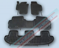 Rubber floor mats set VW Sharan/Ford Galaxy/Seat Alhambra (2010-2018), with edges