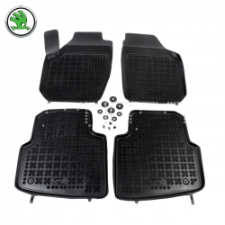 Rubber floor mat  set Skoda Roomster (2006-2011) with edges ― AUTOERA.LV