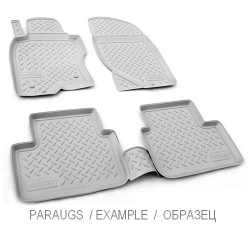 Rubber floor mats set Audi Q7 (2005-2015), with edges ― AUTOERA.LV