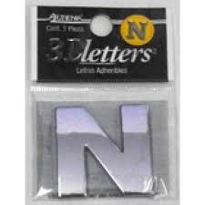 Sticker 3D - letter N  ― AUTOERA.LV