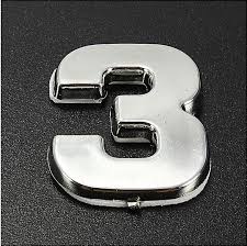 Sticker 3D - sign 3 ― AUTOERA.LV