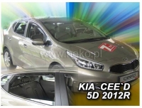 Front and rear wind deflector set Kia C`eed (2012-2020)