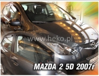 Front and rear wind deflector set Mazda 2 (2007-2013)