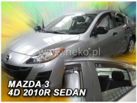 Front and rear wind deflector set Mazda 3 (2008-2014)