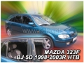Front and rear wind deflector set Mazda 323 (1998-2003)