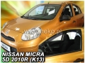 Front wind deflector set Nissan Micra (2010-2017)