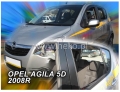 Front and rear wind deflector set Opel Agila (2008-)