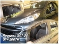 Front and rear wind deflector set Peugeot 207 SW (2008-)