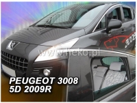 Front and rear wind deflector set Peugeot 3008 (2009-2017)