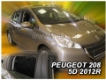Front and rear wind deflector set Peugeot 208 (2012-)