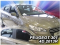 Front and rear wind deflector set Peugeot 301 (2013-)