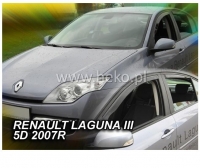Front & rear wind deflector set Renault Laguna (2007-2015)