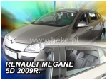 Front and rear wind deflector set Renault Megane (2009-2016)
