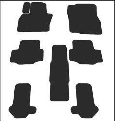 Auduma paklāju komplekts priekš Mazda CX-80 (2024-2031)