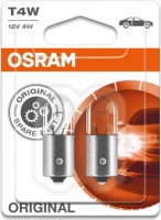 Gabarītu spuldze - OSRAM ORIGINAL T4W, 12V (2gab.)