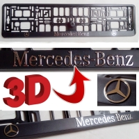 3D number plate holder - Mercedes-Benz