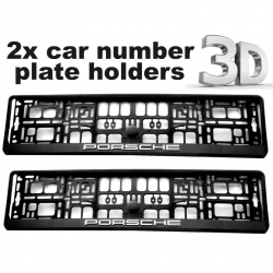 2pcs x 3D number plate holder - PORSCHE ― AUTOERA.LV
