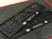 2pcs x 3D number plate holder - TOYOTA 