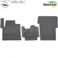 Комплект резиновых ковриков в салон для Opel Zafira Life (2019-2027)