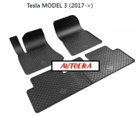 Gumijas salona paklāji Tesla Model 3 (2017-2025) 