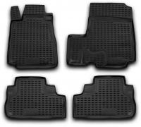 Rubber floor mats set Honda CRV (2007-2012), with edges 