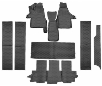 Rubber floor mats set for VW MULTIVAN (2015-2019) / version COMFORTLINE