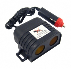 Cigarette lighter splitter with cord extension, 12V (2х) ― AUTOERA.LV