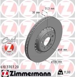 Priekšējais bremžu disks - ZIMMERMANN ― AUTOERA.LV