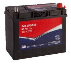 Car batteries AD 45Ah 330А, 12V (-/+) ― AUTOERA.LV