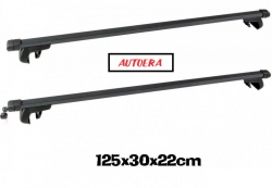 Black Roof mount (only for cars with railings), universal, with lock, 125cm ― AUTOERA.LV