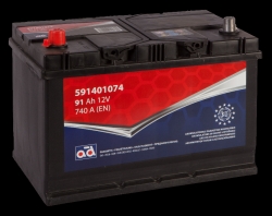 Car battery AD 91Ah 740A (+/-) ― AUTOERA.LV