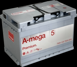 Car battery - A-MEGA PREMIUM 78Ah, 760A, 12V ― AUTOERA.LV