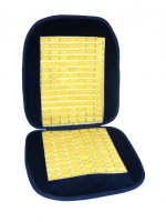 Seat cover cushion with bamboo inserts